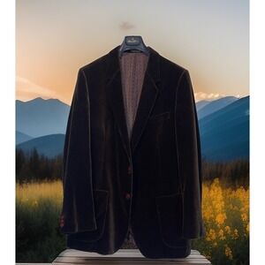Jaguar 4/40 Blazer Men 44L Mocha Brown Western‎ Rodeo Ranch Velour Rockabilly